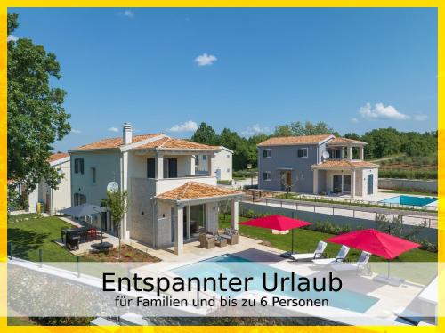 Villa Falco für Familien bis 6 Personen 3 Schlafzimmer mit Bad en Suite Pool mit Loungebereich Grillterrasse schnellem Wlan 2 Parkplätze — 4-Star Luxury Hotel in Tinjan, Croatia