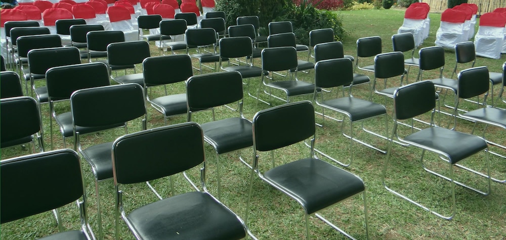 Outdoor wedding area