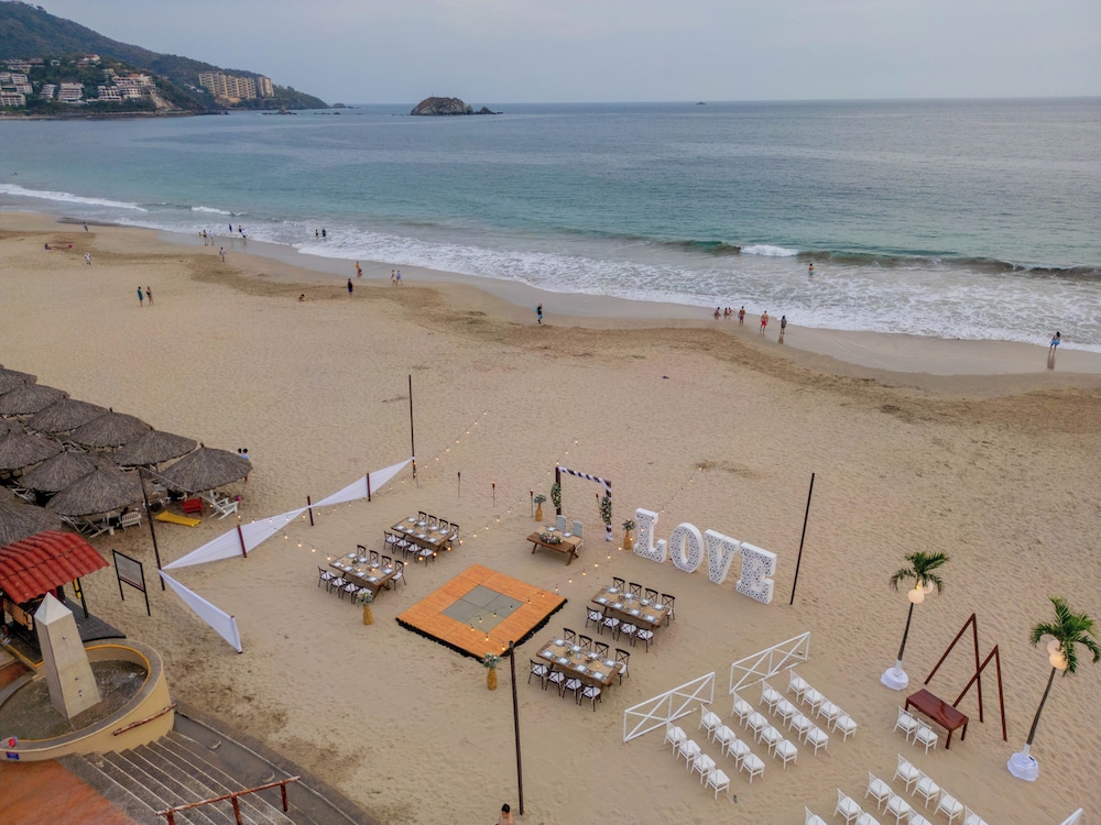 Outdoor wedding area