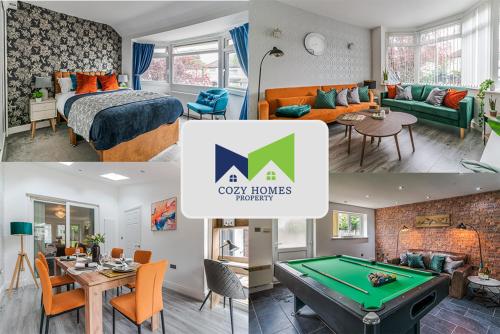 Spacious and Comfy 5 Bath 2 Bath House with POOL TABLE near HS2 Solihull NEC — 4-Star Luxury Hotel in Birmingham, United Kingdom
