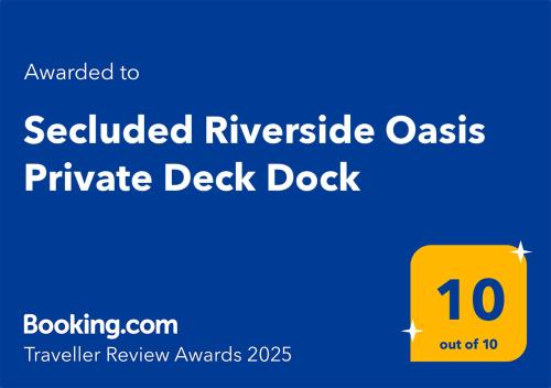 Secluded Riverside Oasis Private Deck Dock in Baton Rouge, United States