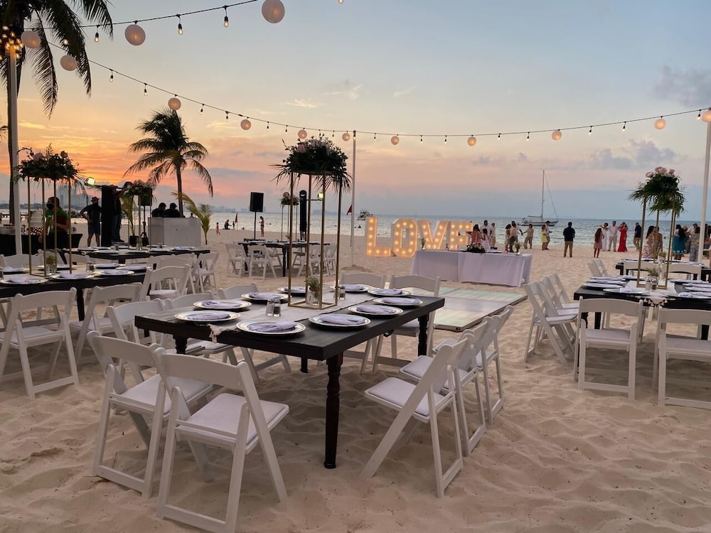 Outdoor wedding area