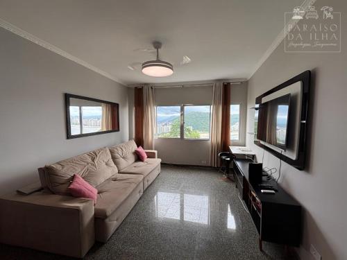 Apto 1 quarto Ar Cond Vaga e Vista Panorâmica in Sao Vicente, Brasil