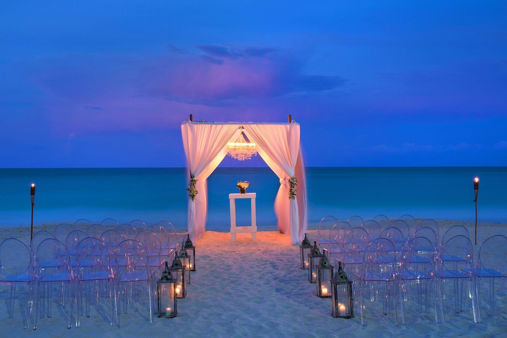 Outdoor wedding area