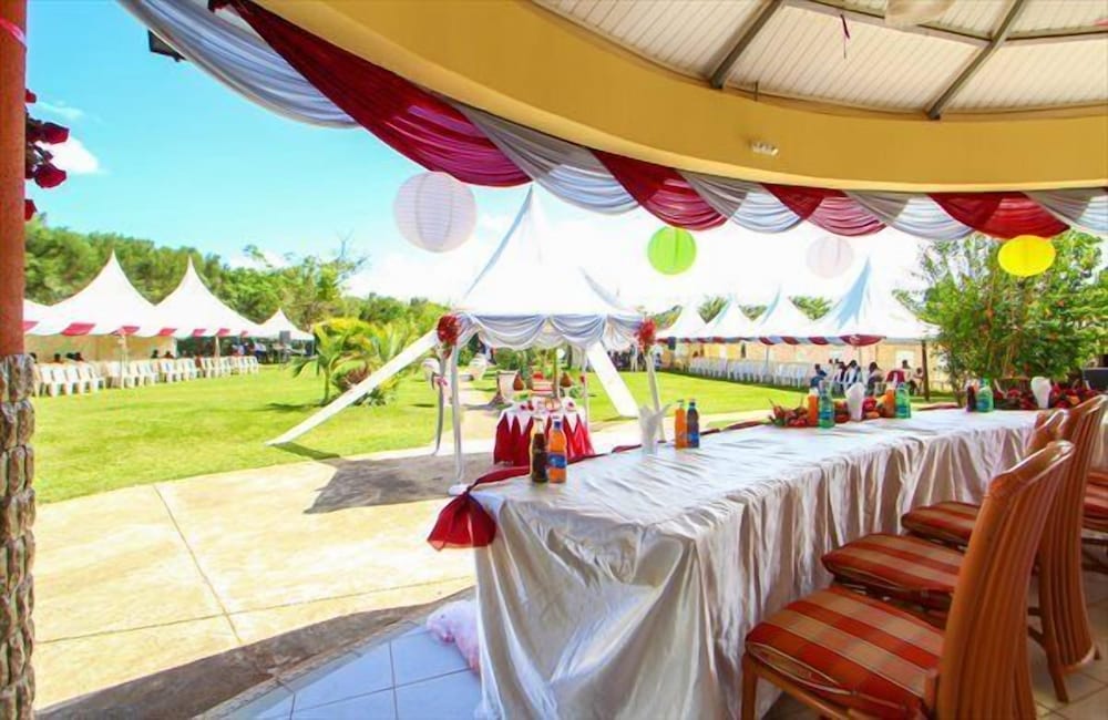 Outdoor wedding area