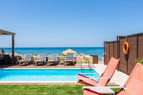 Espera Beachfront Residence Newly Renewed with Pool & BBQ By ThinkVilla — 4-Star Luxury Hotel in Rethymno, Greece