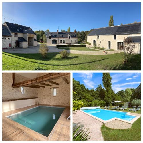 Les Gites de la Pellerie 20 Personnes Piscines Interieure & Exterieure Et Jacuzzi 3 Gites — hotel in Saint-Branchs