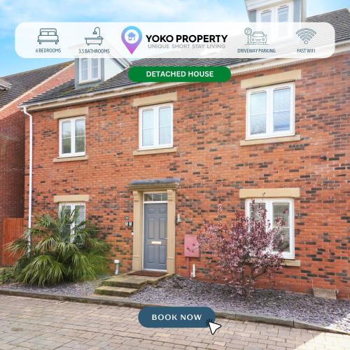 Stylish 6 Bedroom 3 Bathroom Detached House with Free Parking Super Fast Wifi Pool Table Smart TVs with Netflix by Yoko Property — 4-Star Luxury Hotel in Milton Keynes, United Kingdom