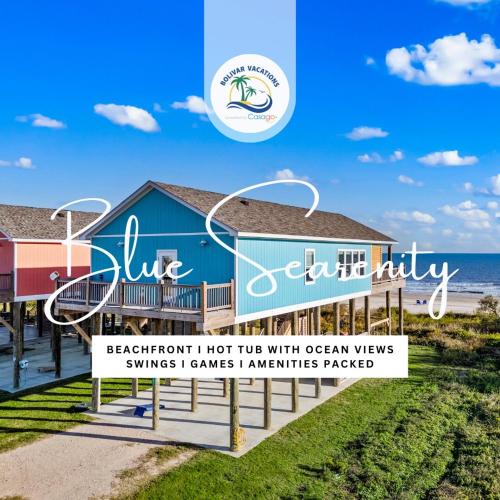 Beachfront Retreat HotTub Swings Picture Perfect Blue Searenity in Bolivar Peninsula, United States