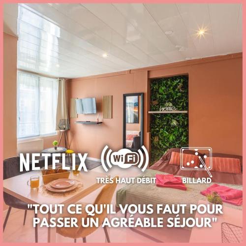 L Imperial Netflix I Billard I Wifi I Centre Ville Cosy Confort Design — Valenciennes