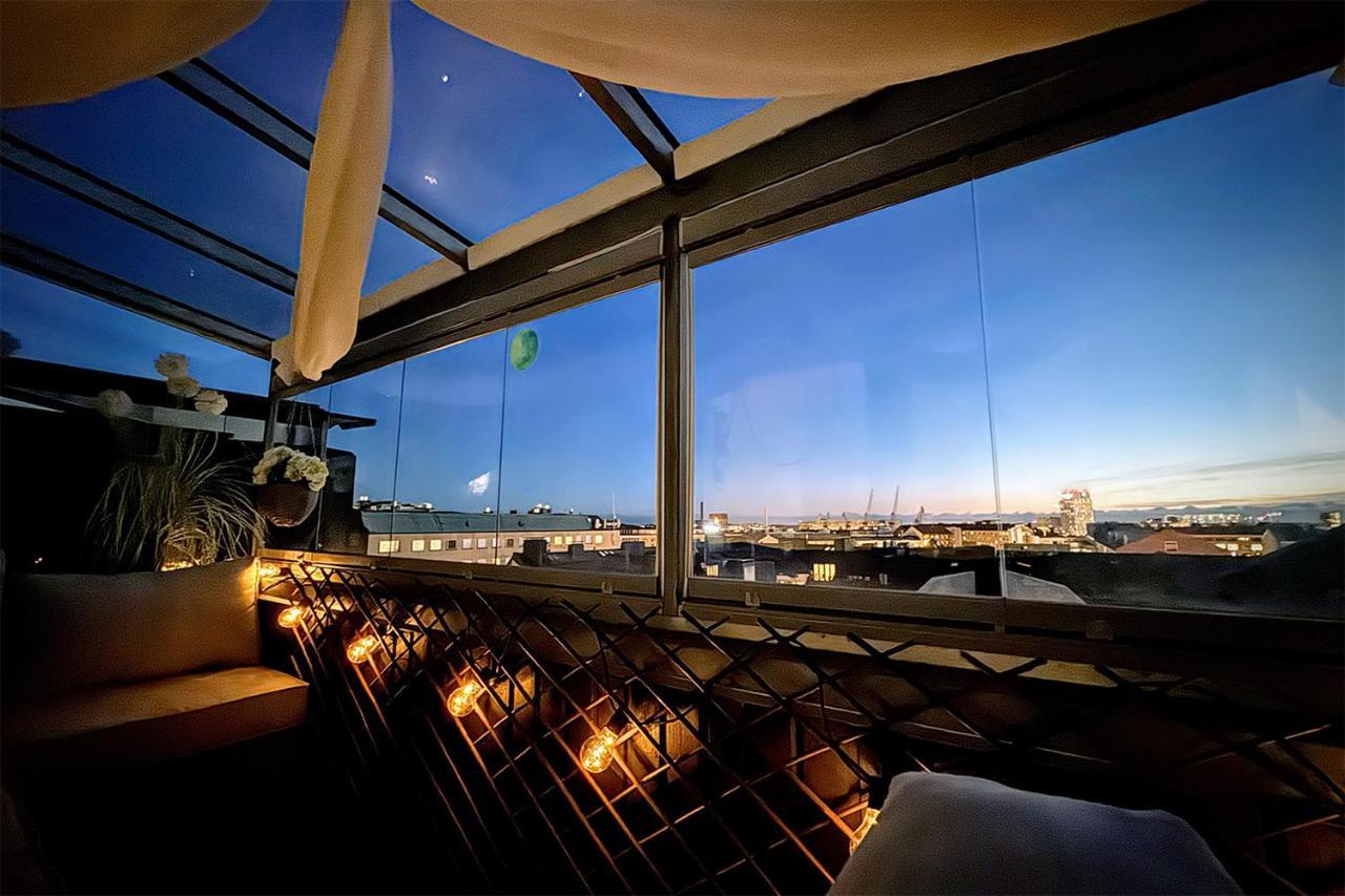 Central Skyroom Sauna Family Friendly & City Skyline Views in Helsinki, Finland