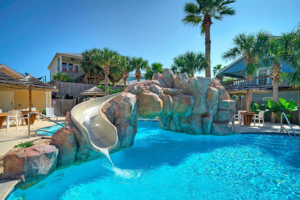 Private Yard Cornhole Resort Pool Oasis w Slide Down the Shore by Avantstay - photo 49
