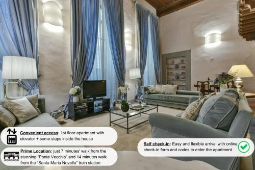 Caravaggio frescoed big loft in Oltrarno — 4-Star Luxury Hotel in Florence, Italy