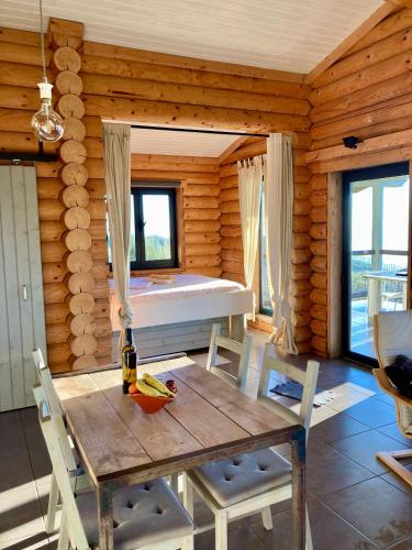 Private Mountain Log Cabin with amazing panoramic sunset views at small scale nature resort in Cabeceiras De Basto, Portugal