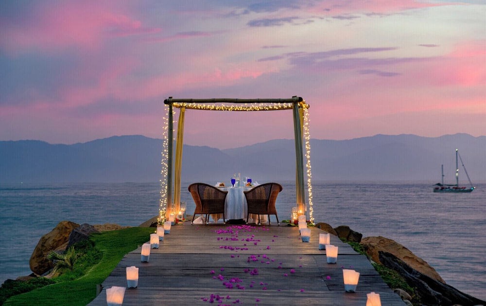 Outdoor banquet area