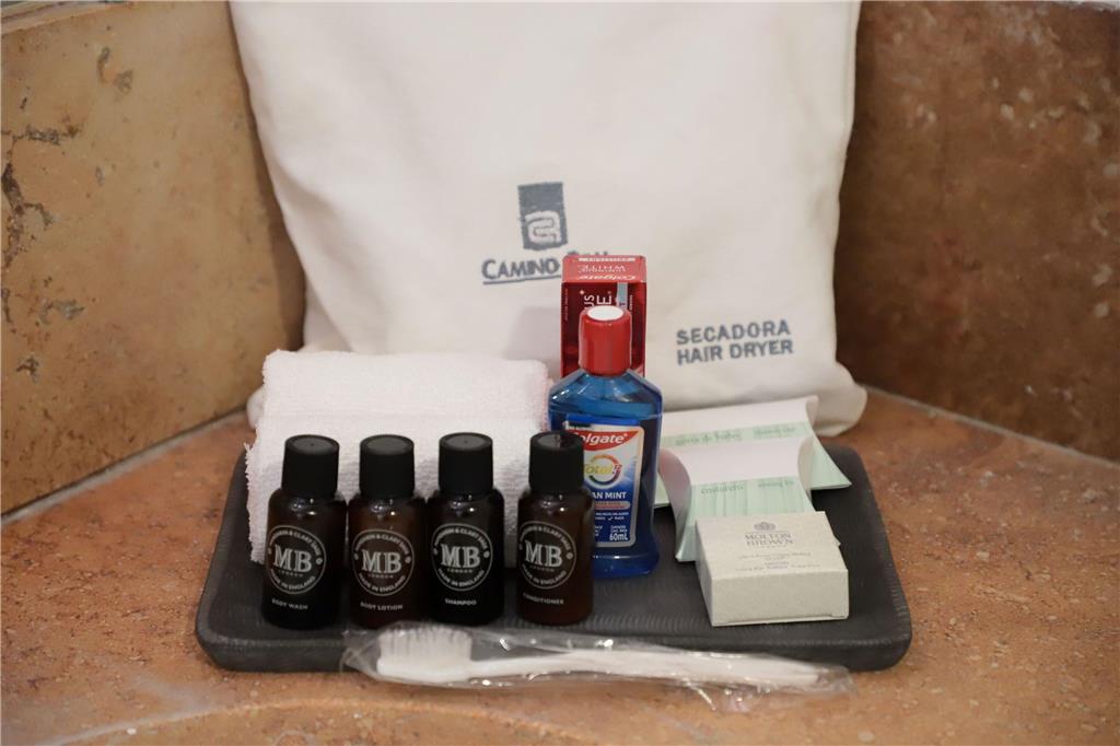 Camino Real Club and Suites bathroom amenities