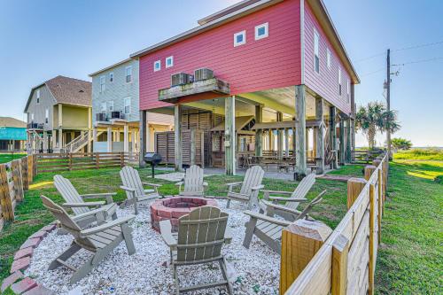 Steps to Crystal Beach Gem with Ocean View Deck in Bolivar Peninsula, United States