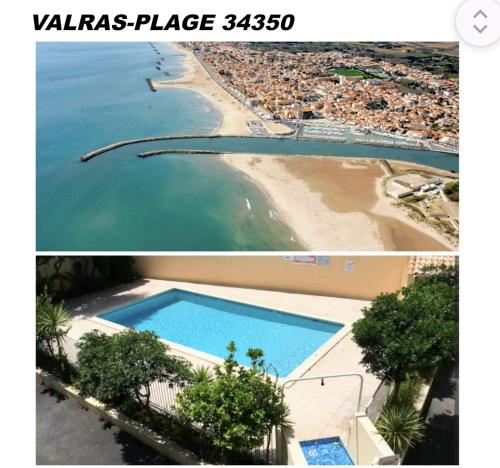 Studio Cabine Piscine Clim Parking Plage200m in Valras-Plage, France