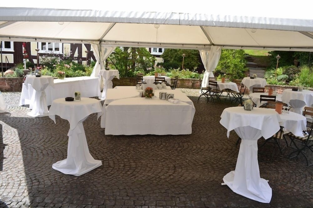 Outdoor banquet area