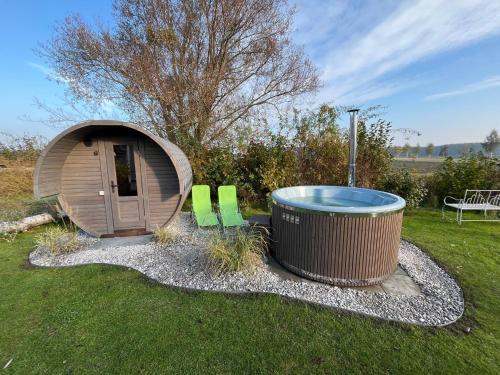 Hafenhaus Panoramablick mit Sauna & Whirlpool in Wandlitz, Germany