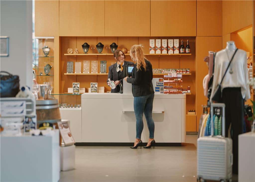 The lobby shop offers an extensive selection of goods at attractive prices