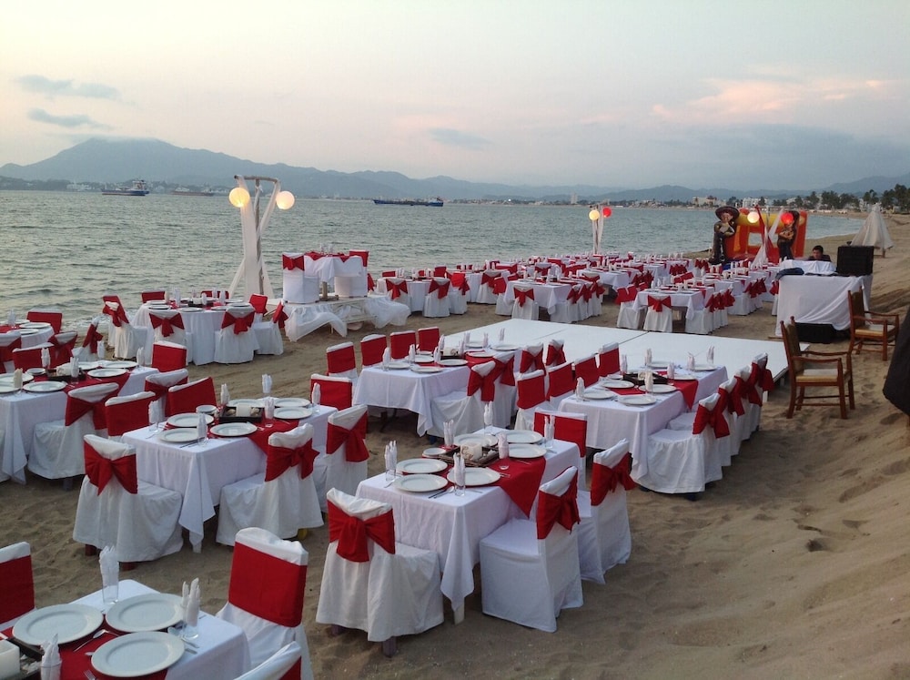 Outdoor wedding area