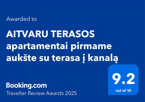 AITVARU TERASOS apartamentai pirmame aukšte su terasa į kanalą in Unknown City, Lithuania