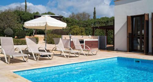 3 bedroom villa Dionysos 373 with private pool and pretty garden Peaceful location within Aphrodite Hills Resort