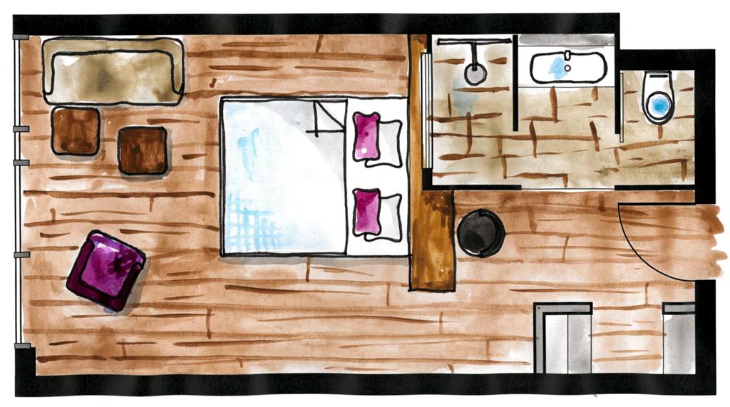 Floorplan Superior Room Waterview