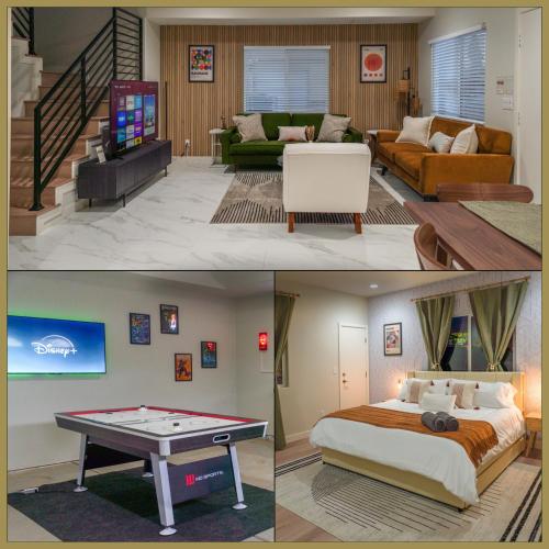 Disneyland Retreat Fun Family Unit W Game Room King Beds Ev Friendly Sleeps Up To 14 — Midway