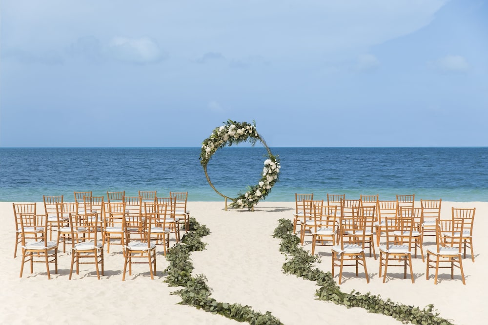Outdoor wedding area