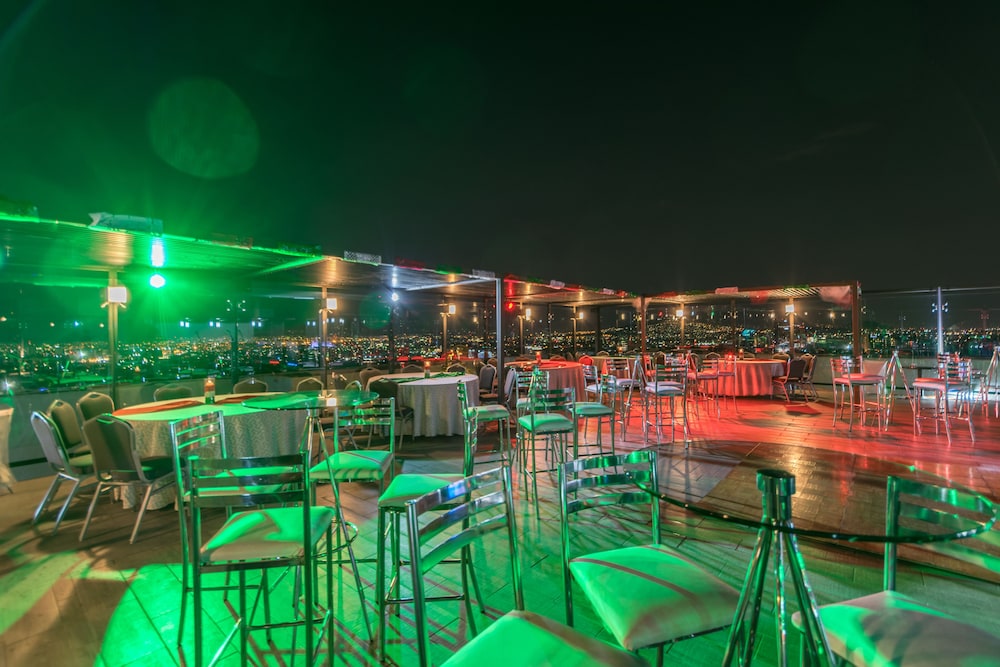 Outdoor banquet area