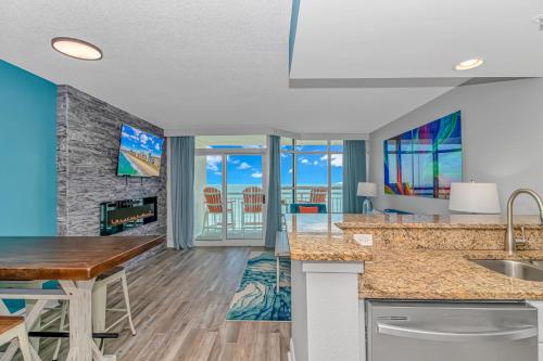 Stunning LED Fireplaces Newly Renovated Oceanfront Condo with Incredible Views Carolinian 931 — 4-Star Luxury Hotel in Myrtle Beach, United States