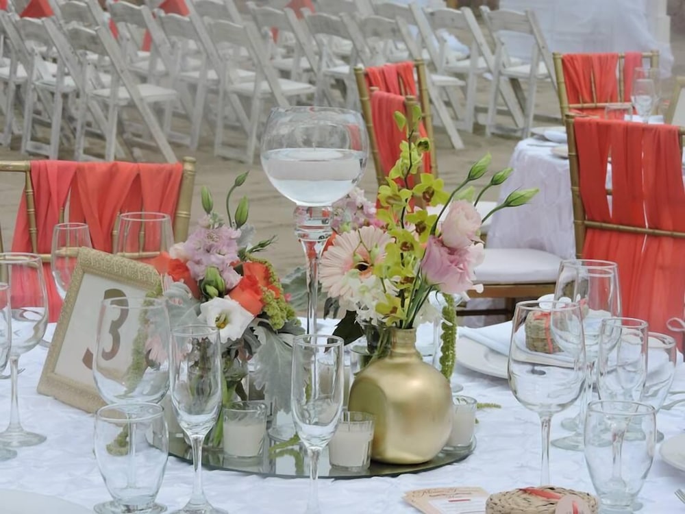 Outdoor banquet area