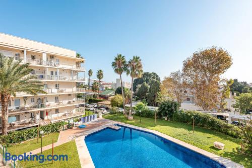 Carihuela park palace in Torremolinos, Spain