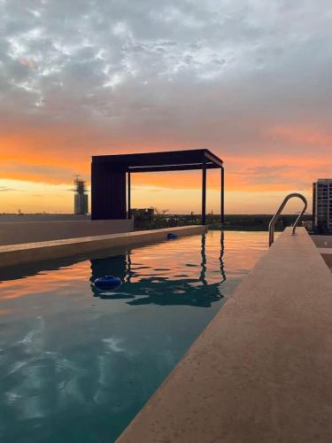 Private pool gym and panoramic rooftop by LAHOS in Merida, Mexico