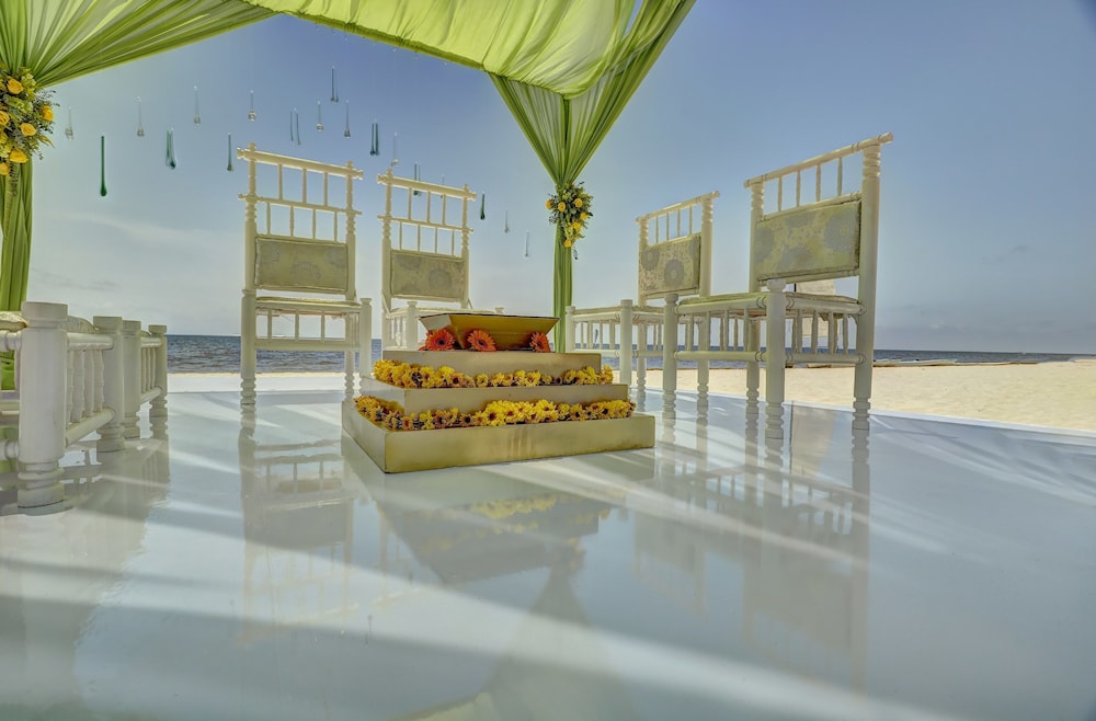 Outdoor wedding area