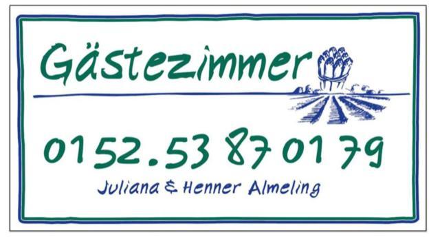 Gästezimmer Almelings Hof — hotel in Peine