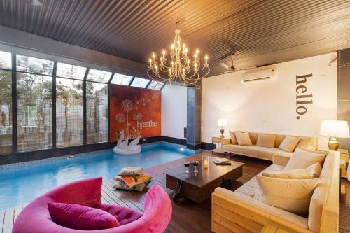StayVista's The Barn House Farm View Villa with with bonfire Indoor Pool & Bar — 4-Star Luxury Hotel in Chandigarh, India