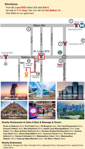 Sathon 15 apartment close to BTS Skytrain St Louis & Surasak