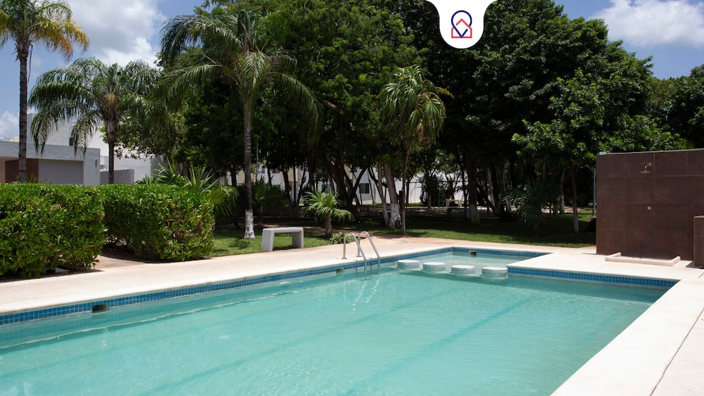 Relaxing Cancun Pools Soccer & BBQ Area