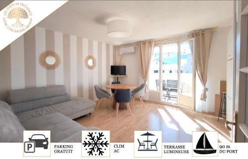 Puerto Cabana Grand Studio Avec Parking Et Terrasse Vue Port - carbon neutral hotel in Cassis