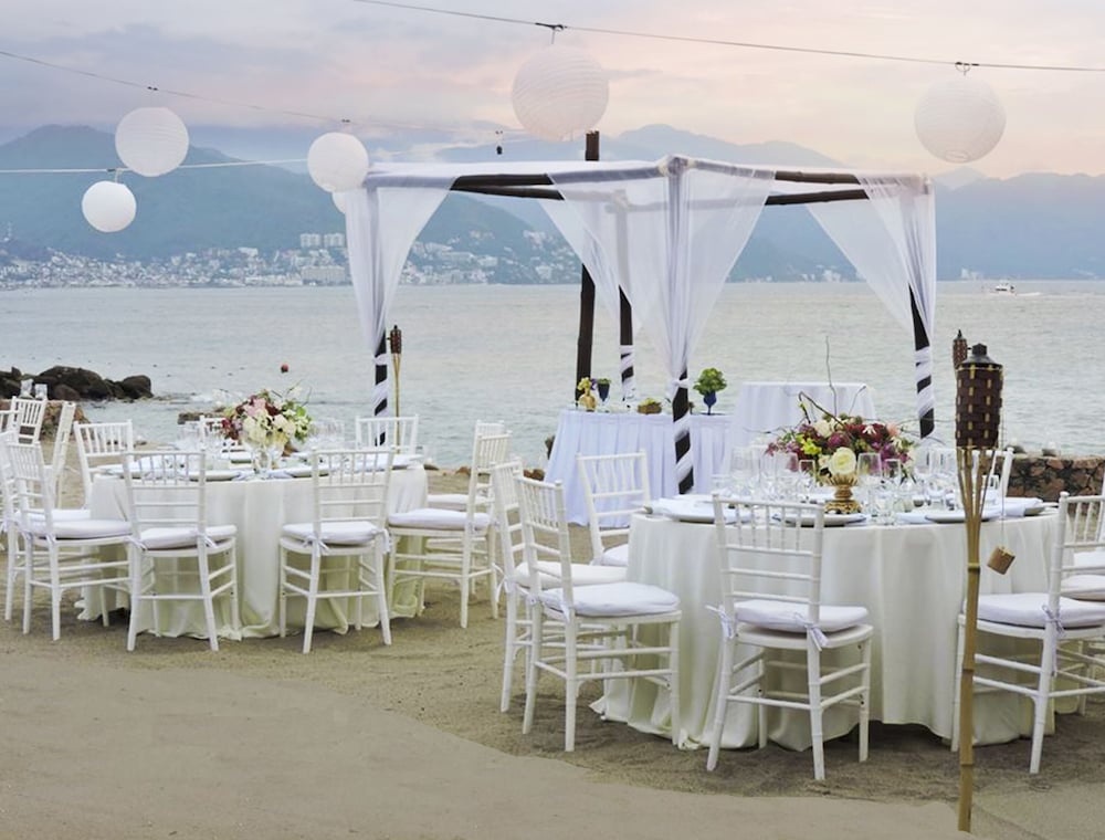 Outdoor banquet area