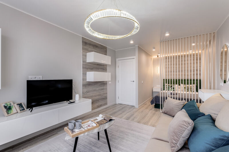 Good Day on the street. Pionerskaya 15 in Podolsk, Russia