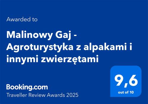 Malinowy Gaj Agroturystyka z alpakami i innymi zwierzętami — hotel in Swietajno