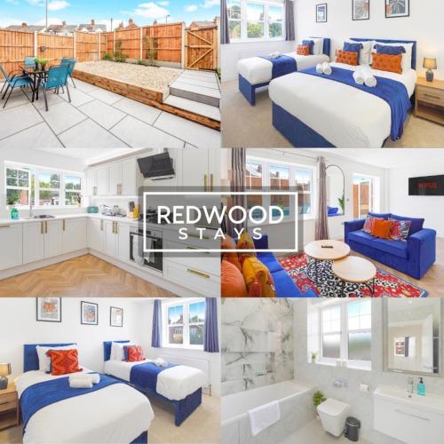 Brand New Spacious 4 Bedroom Houses For Contractors & Families with Free Parking Garden Fast WiFi and Netflix By Redwood Stays — 4-Star Luxury Hotel in Farnborough, United Kingdom