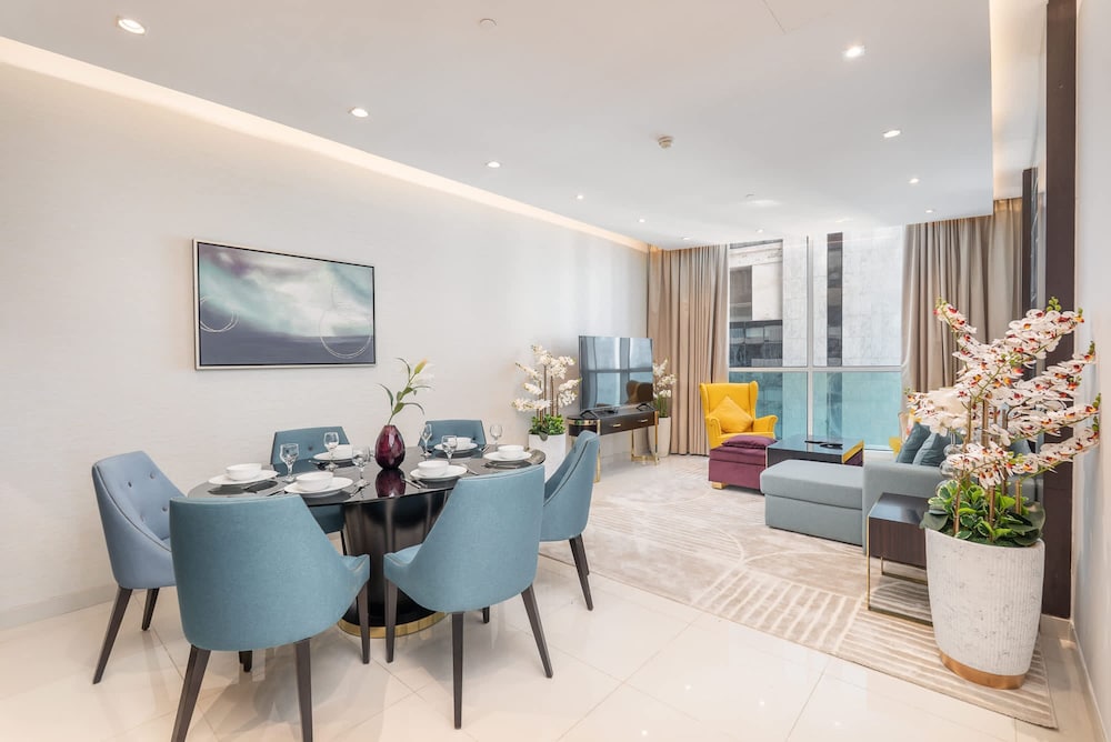 Free housekeeping visits during your stay StayShort Spacious and Modern 3 Bedroom Perfect for Family — 4-Star Luxury Hotel in Dubai, United Arab Emirates