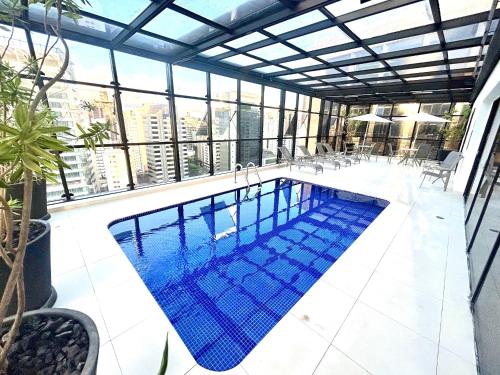 Flat Address Hotel Faria Lima Itaim Vaga Ar Piscina Academia in Sao Paulo, Brasil