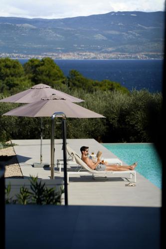 Luxusvilla Moana mit Olivenhain in Vrbnik, Croatia