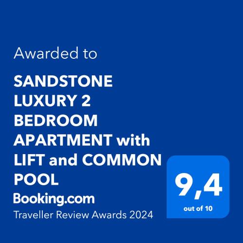 Sandstone 2 Bedroom Apartment With Lift And Common Pool — 4-Star Luxury Hotel in Flic En Flac, Mauritius
